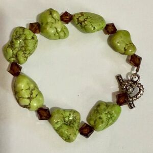 Green Howlite Chunky Bracelet